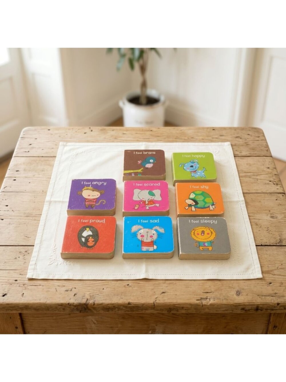 Feelings & Emotions Toddler Mini Library 8pc Parragon Chunky Board Books 2011
